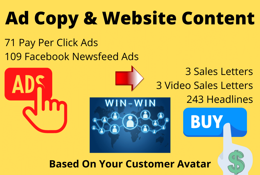 Ad Copy and Website Content using Customer Avatar Attributes
