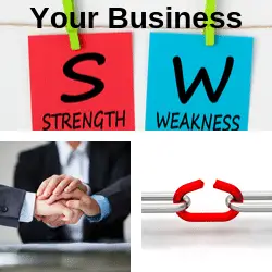 Business skills analysis in terms of strengths and weaknesses
