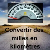 Convertir des milles en kilomètres