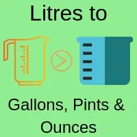 Convert litres to gallons, pints and ounces volume