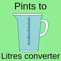 Convert pints to litres volume
