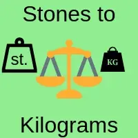 Convert stones to kilograms weights