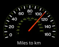 Miles into km conversion