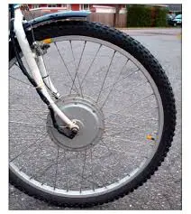 Electric bicycle powered front wheel