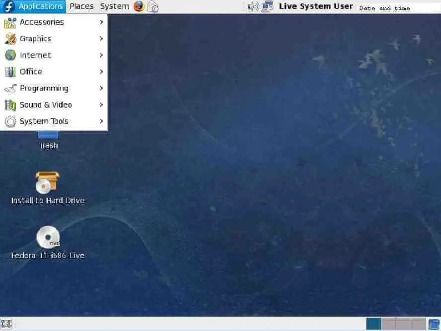 Sample Fedora Desktop