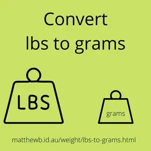 lbs to grams